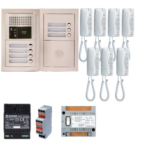 Pack audio 7 poste complet blanc AIPHONE 200378 photo du produit Principale L