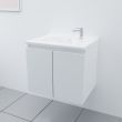 Ensemble meuble PROLINE 60cm blanc et plan simple vasque - CUISIBANE - M0PR_60BB pas cher Secondaire 2 S