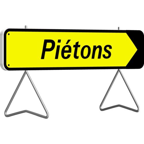 Panneau de signalisation de direction rectangulaire 1000x300mm 'Piétons' - TALIAPLAST - 526013 pas cher Principale L