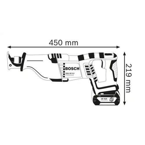 Pack 2 outils 18 V (GSB18V-60C/GSA 18V-LI) (sans batterie ni chargeur) en coffret XL-BOXX BOSCH photo du produit Secondaire 4 L