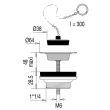Bonde Lavabo/Bidet avec chaînette et bouchon D38 VALENTIN 00 604200 000 00 photo du produit