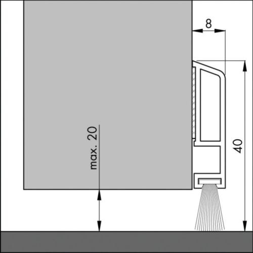 Bas de porte PDS.B-ZK blanc sous blister - ELLEN - 0703193D pas cher Secondaire 2 L