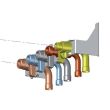 Cadre écarteur pour tubulures 70 mm prémonté pour tube kit tubulure express SAUNIER DUVAL 0010025506 photo du produit Secondaire 1 S