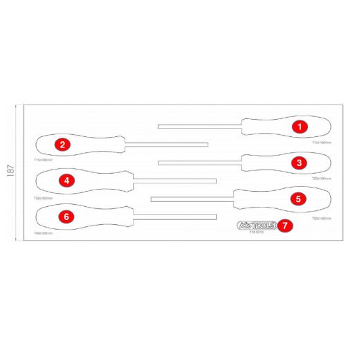Module de 6 tournevis Ultimate® Torx® 1/3 et 530 g KS TOOLS 713.5013 photo du produit Secondaire 1 L