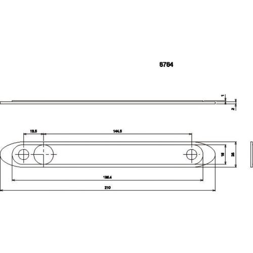 Platine pour poignée 6764 noir 9005 pour solo DS LA CROISEE DS DS6764-013 photo du produit Secondaire 4 L