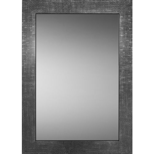 Miroir décoratif glamour cadre gris métal 70x50cm - PRADEL - 276169 pas cher