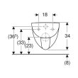 Cuvette WC suspendue RENOVA à fond creux 48cm - GEBERIT- 203245000 pas cher Secondaire 2 S