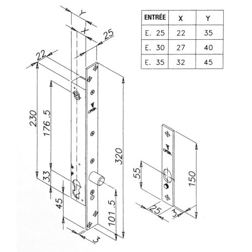 Pêne piston rond PRIMABASE Opera pas cher