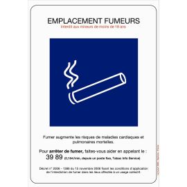 Panneau adhésif ''Emplacement fumeurs'' Novap 148 x 210 mm - 4610016 photo du produit Principale M