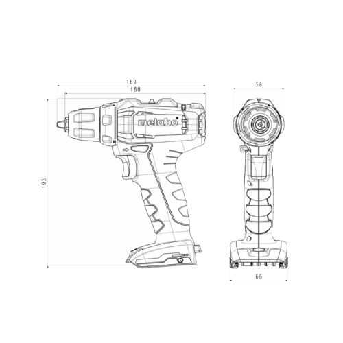 Perceuse-visseuse 12V Powermaxx BS12 + 2 batteries 2Ah + chargeur + coffret standard - METABO - 601036870 pas cher Secondaire 3 L