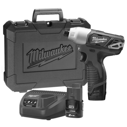 Visseuse à chocs 12V M12 BID-202C + 2 batteries 2.0Ah + chargeur en coffret - MILWAUKEE TOOL - 4933441960 pas cher