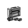 Set de base 2 batteries 18V LIHD 5,5Ah + chargeur ASC 145 en coffret METABOX 145 - METABO - 685077000 pas cher