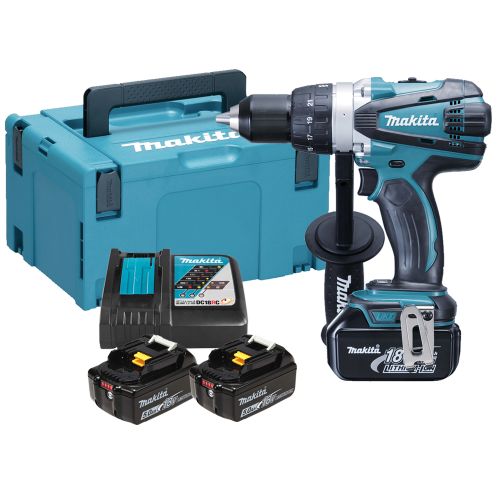 Perceuse-visseuse 18 V Li-Ion LXT + 3 batteries 5 Ah + chargeur en coffret MAKPAC MAKITA DDF458RT3J photo du produit