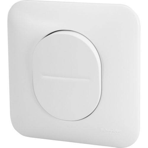 Interrupteur va et vient OVALIS 10A avec plaque blanc - SCHNEIDER ELECTRIC - S266204 pas cher Principale L