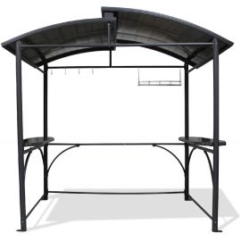 Abri barbecue en aluminium et polycarbonate DCB Garden gris anthracite - ABRI-BARBECUE pas cher Principale M