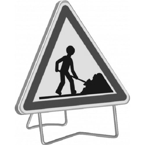 Panneau de signalisation triangulaire AK5 1000mm ''Chantier'' - TALIAPLAST - 522004 pas cher