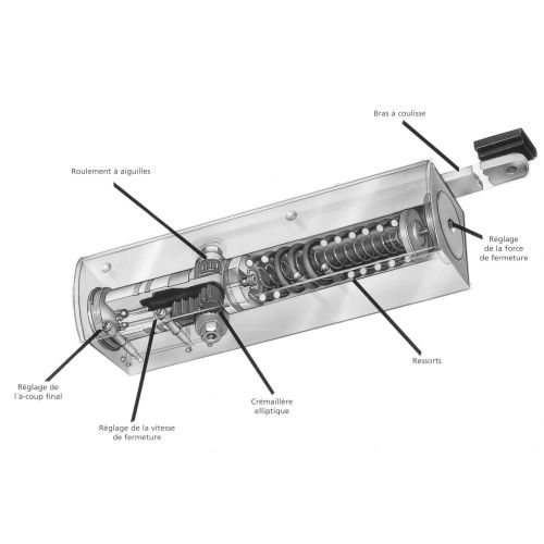 Ferme-porte série TS 3000 finition argent fourni sans bras - GEZE - 028 348 pas cher Secondaire 1 L