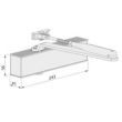 Ferme porte TS 50 F2-6 argent compas noir ECO 5030044534 photo du produit