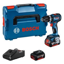 Perceuse-visseuse à percussion 18V GSB 18V-90 C + 2 batteries GBA 4Ah + chargeur en coffret L-BOXX - BOSCH - 06019K6103 pas cher Principale M