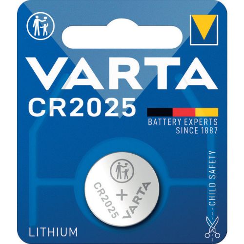 Pile bouton lithium 3V CR2025 - VARTA - 6025101401 pas cher