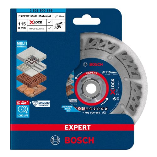 Disque à tronçonner diamanté Expert MultiMaterial 115 x 2,4 x 12 mm BOSCH 2608900669 photo du produit Secondaire 3 L