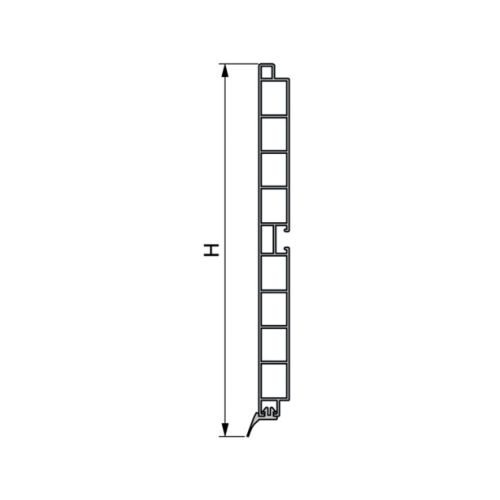 Plinthe PVC aluminium 150mm finition anodisé satiné 3,9ml - EMUCA - 8060363 pas cher Secondaire 1 L