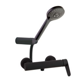 Mitigeur de douche monocommande ALEXIA Ramon Soler 360801BTNM noir mat avec ensemble de douche - 36C303668 pas cher Principale M