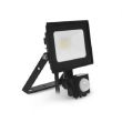 Projecteur LED LUMOS SLIM plat 10 W noir avec détecteur 3000 K MIIDEX LIGHTING 80361 photo du produit