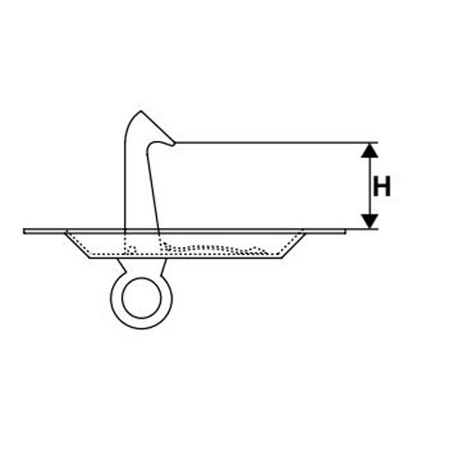 Arrêt à ressort paillette zingué 256x45mm - TORBEL - 9202256 pas cher Secondaire 1 L
