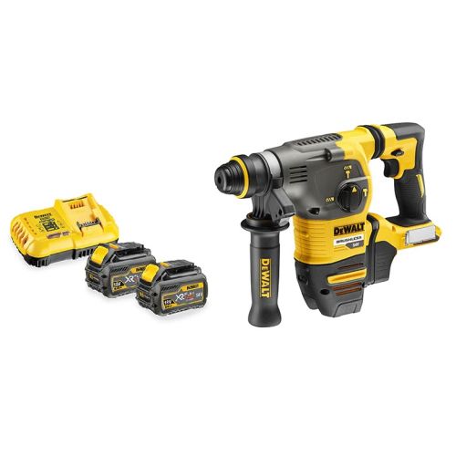 Perforateur SDS Plus XR 54V + 2 batteries Flexvolt 3Ah/9Ah + chargeur + coffret TSTAK - DEWALT - DCH333X2-QW photo du produit