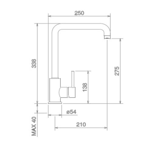 Robinet de cuisine nickel brossé EAS - HUDOR - K128 pas cher Secondaire 1 L