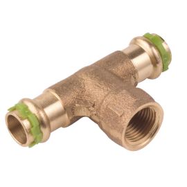 Raccord té Aalbert IPS SudoPress triple femelle 28 x RPI1 / 2 x 28 en cuivre fileté - 6671819 photo du produit Principale M