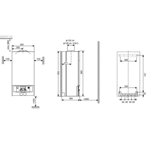 Chaudière murale gaz mixte Acléis BAS NOx NGLM24-7XN 24 kW - ELM LEBLANC - 7716705075 pas cher Secondaire 1 L