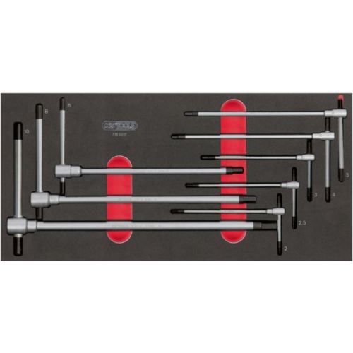 Module de clés mâles 6 pans à poignée en T 8 pièces KS TOOLS 713.5017 photo du produit