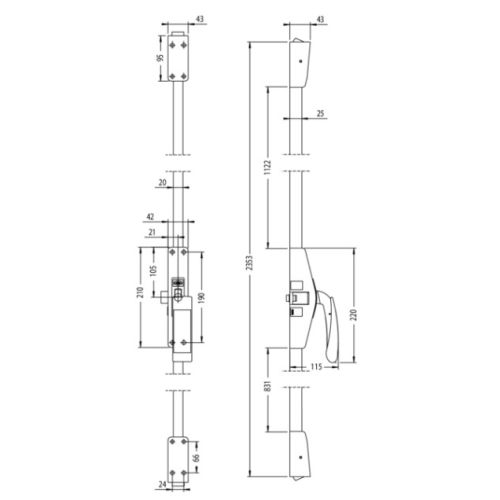 Europad design 179 2 points sans fouillot blanc - JPM - 8989D2-03-0A pas cher Secondaire 2 L