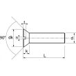 Vis à métaux tête fraisée fendue inox A2 DIN 963 6X30 boîte de 200 - ACTON - 622086X30 pas cher Secondaire 3 S