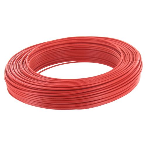 Câble d’installation H07V-U 10 m 1.5mm² rouge avec isolant en PVC - FILS & CÂBLES - 60101015A pas cher