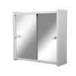 Armoire de toilette double porte coulissante BAXTER WHITE - PRADEL - 165915 pas cher Secondaire 2 S