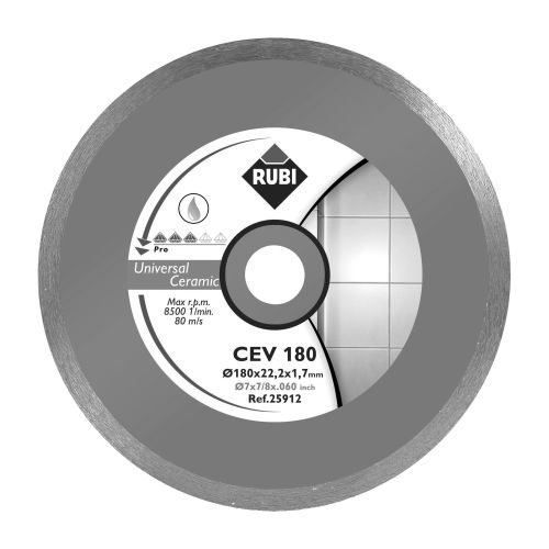 Disque diamant C180 180 mm 22.2 mm - RUBI - 25912 pas cher Principale L