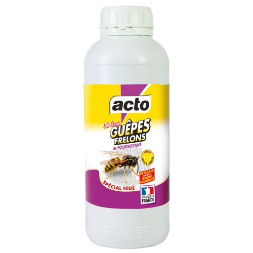 Liquide spécial nids guêpes et frelons 1 l ACTO INSECTICIDES GUEP2 photo du produit