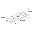 Platoir 100 x 240 mm semelle caoutchouc manche plastique KS TOOLS 144.0505 photo du produit Secondaire 1 S