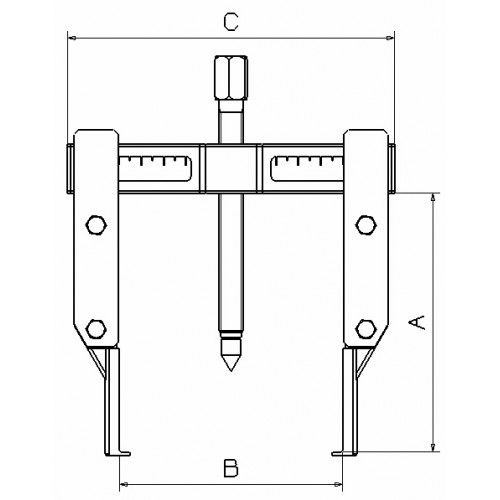 Extracteur 3 griffes à pieds fins - SAM OUTILLAGE - EX-320-20 pas cher Secondaire 1 L