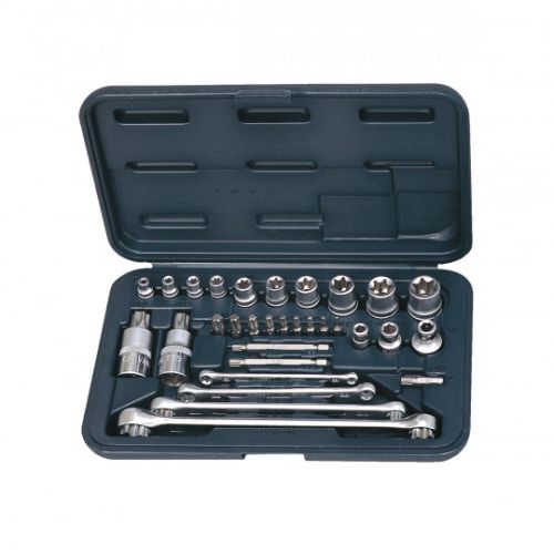 Coffret de 31 douilles et douilles tounevis TORX® 1/4 '', 3/8 '' et 1/2 '' KS TOOLS 922.4302 photo du produit Principale L