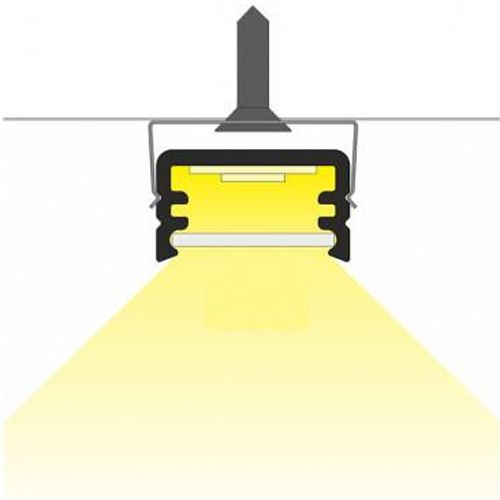 Profile fin aluminium anodisé 2 m pour bandeaux LED MIIDEX LIGHTING 9807 photo du produit Secondaire 1 L