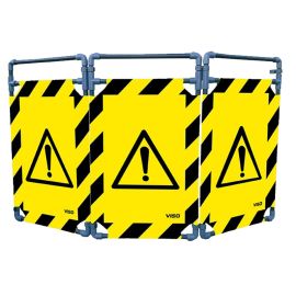 Barrière paravent PVC danger jaune/noir - VISO - TRAVO100DAN pas cher Principale M