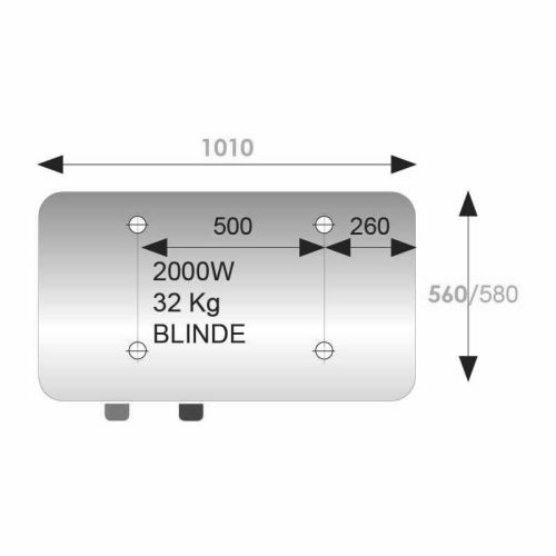 Chauffe-eau &eacute;lectrique blind&eacute; 150L INITIO horizontal sortie bas D.560 - ARISTON - 3000377 pas cher Secondaire 1 L