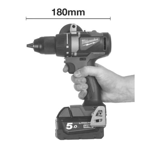 Perceuse-visseuse 18V M18 BLDD2-502X + 2 batteries 5Ah + chargeur + HD-Box MILWAUKEE 4933464515 pas cher Secondaire 6 L