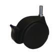 Roulette double galet noire diamètre 50mm tige M10 à frein - AVL - 595526A pas cher