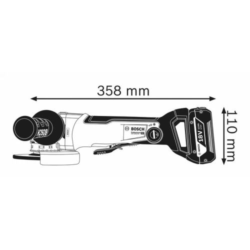 Meuleuse angulaire 18V avec X-LOCK GWX 18V-10 PC (sans batterie ni chargeur) en coffret L-BOXX - BOSCH - 06017B0700 pas cher Secondaire 3 L