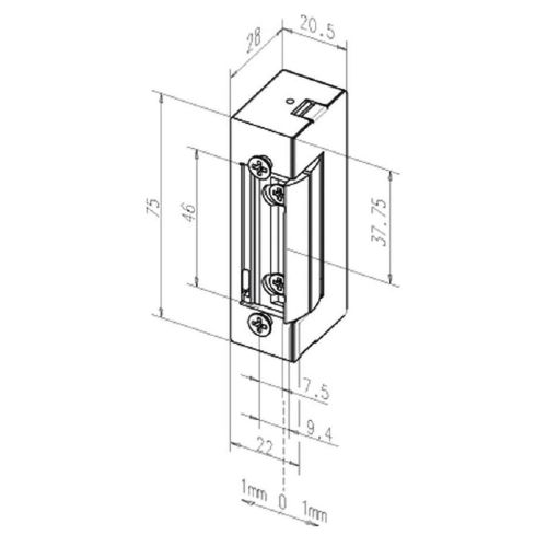 Gâche CSI sans têtière 10/24 V EFF EFF SPE74E photo du produit Secondaire 1 L